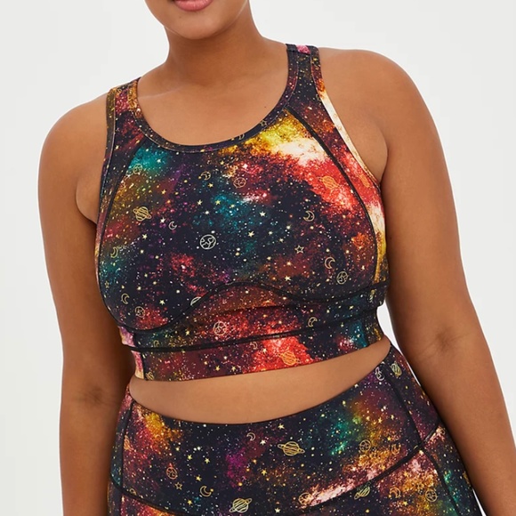 torrid Other - NWT Torrid Low-Impact Wireless Longline Active Sports Bra 0X Galaxy Cosmos